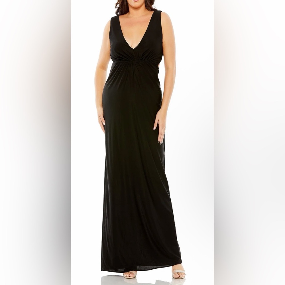 Mac Duggal Black Sleeveless Maxi Dress